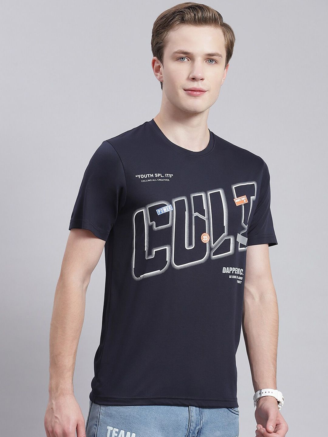 Monte Carlo Typography Printed Cotton T-shirt