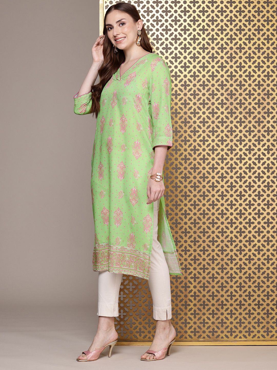 House of Pataudi Ethnic Motifs Printed Jashn Kurta