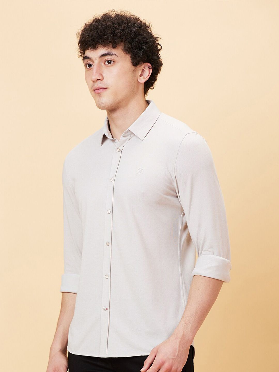 Being Human Slim Fit Spread Collar Long Sleeves Casual Shirt