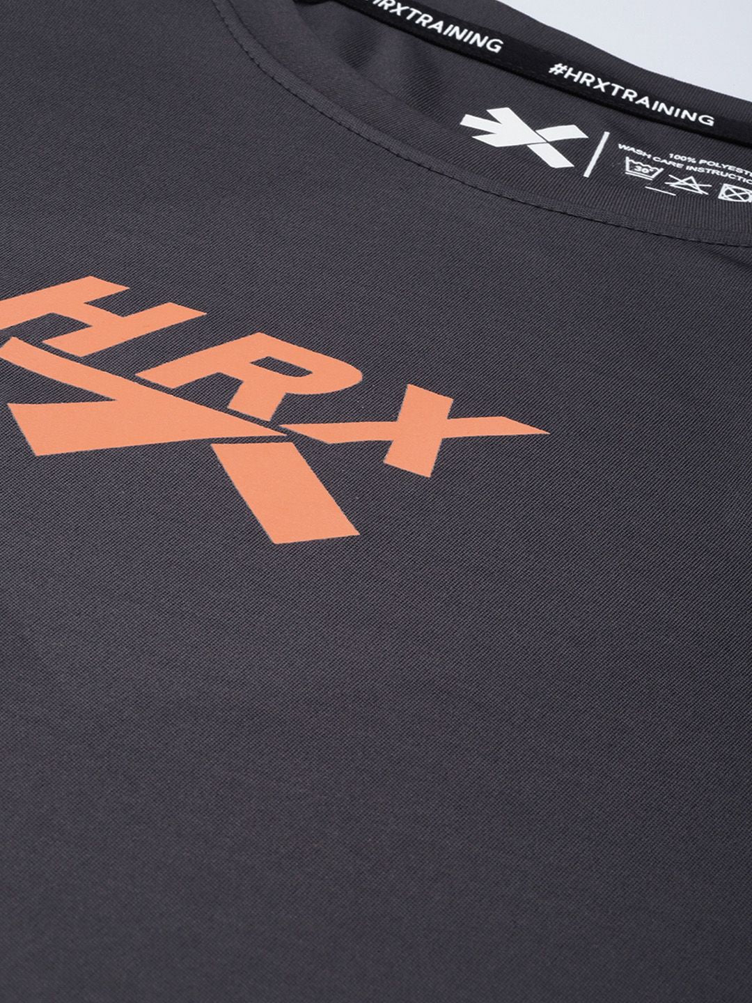 HRX by Hrithik Roshan Brand Logo Printed Rapid-Dry Training or Gym Sports T-shirt