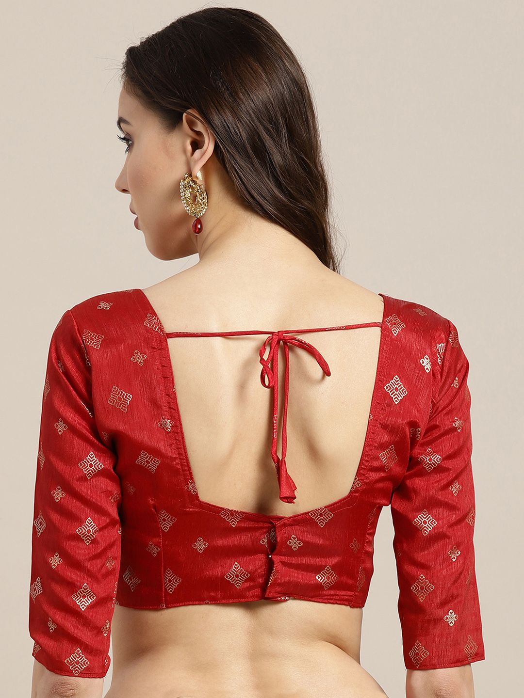 Saree mall Off-White & Maroon Solid Kasavu Saree