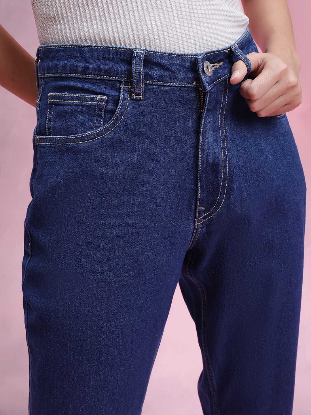 DressBerry Women High-Rise Stretchable Boyfriend Fit  Jeans