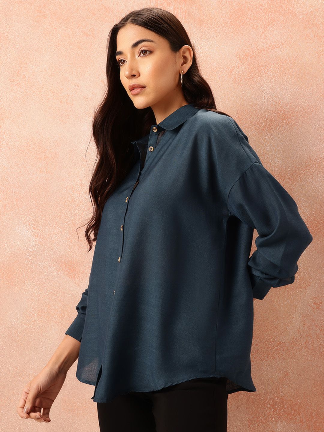 all about you Drop-Shoulder Sleeves Regular Fit Casual Shirt