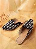 House of Pataudi Women Embellished Ethnic Mules