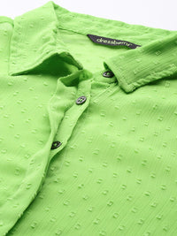 DressBerry Dobby Sheer Casual Shirt