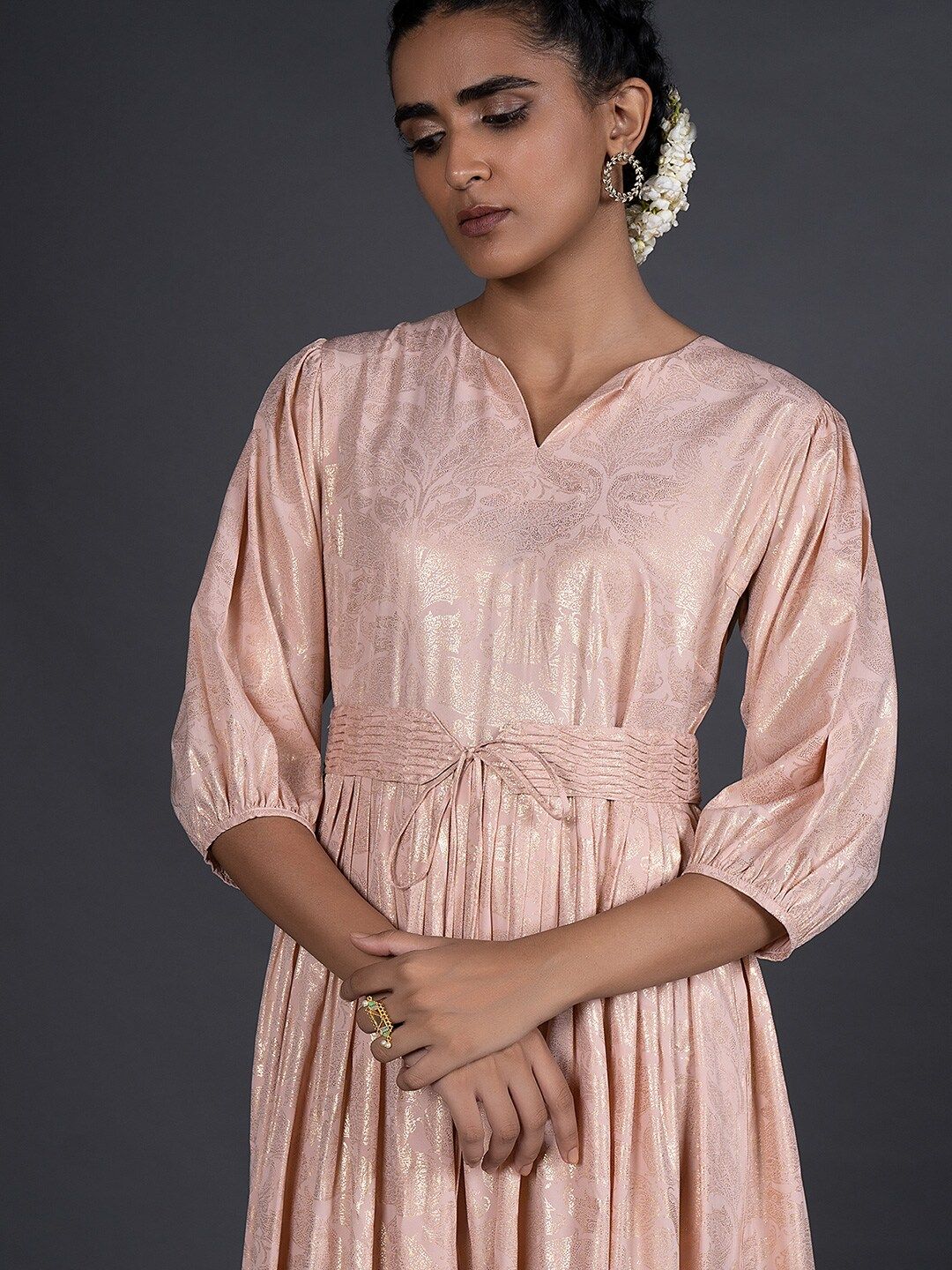 W Pink Ethnic Maxi Maxi Dress