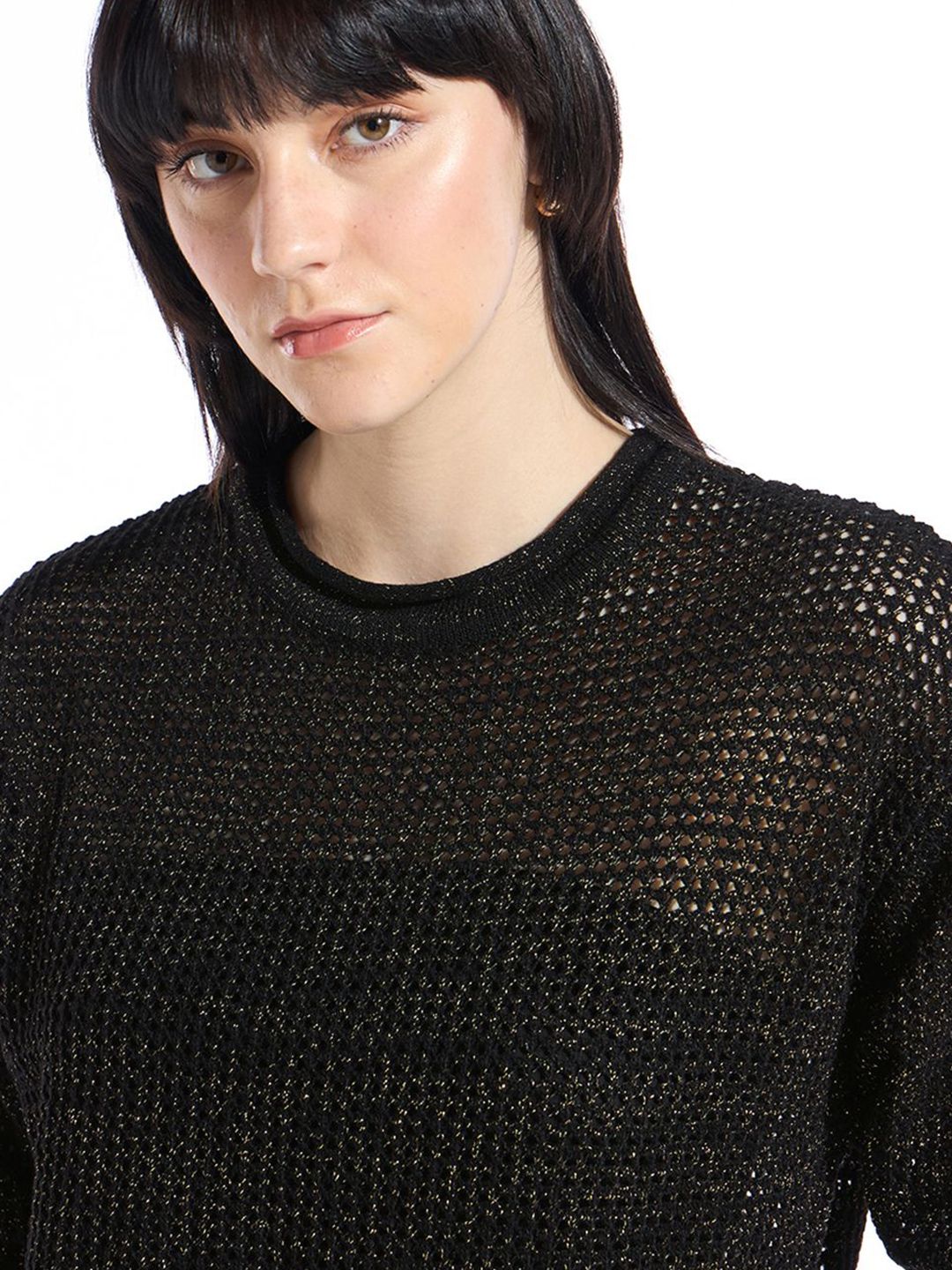 Bewakoof Women Oversized Crochet Sweater