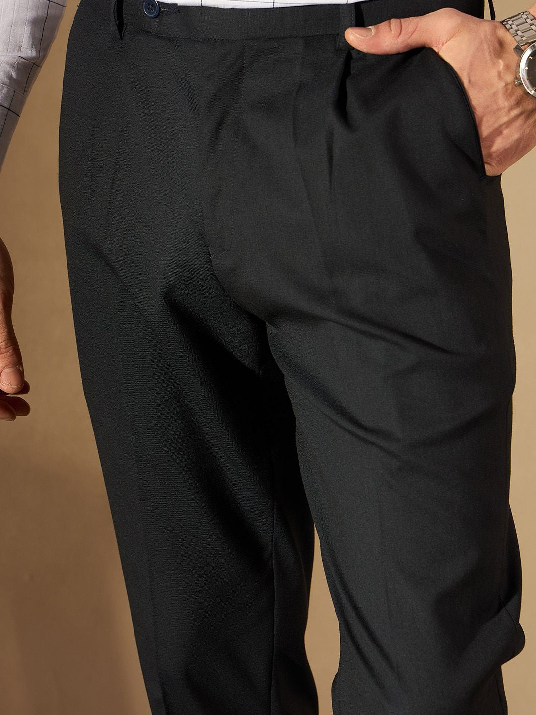 DENNISON Tapered Fit Pleated Trouser