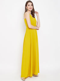 Berrylush Yellow Wrap Maxi Dress