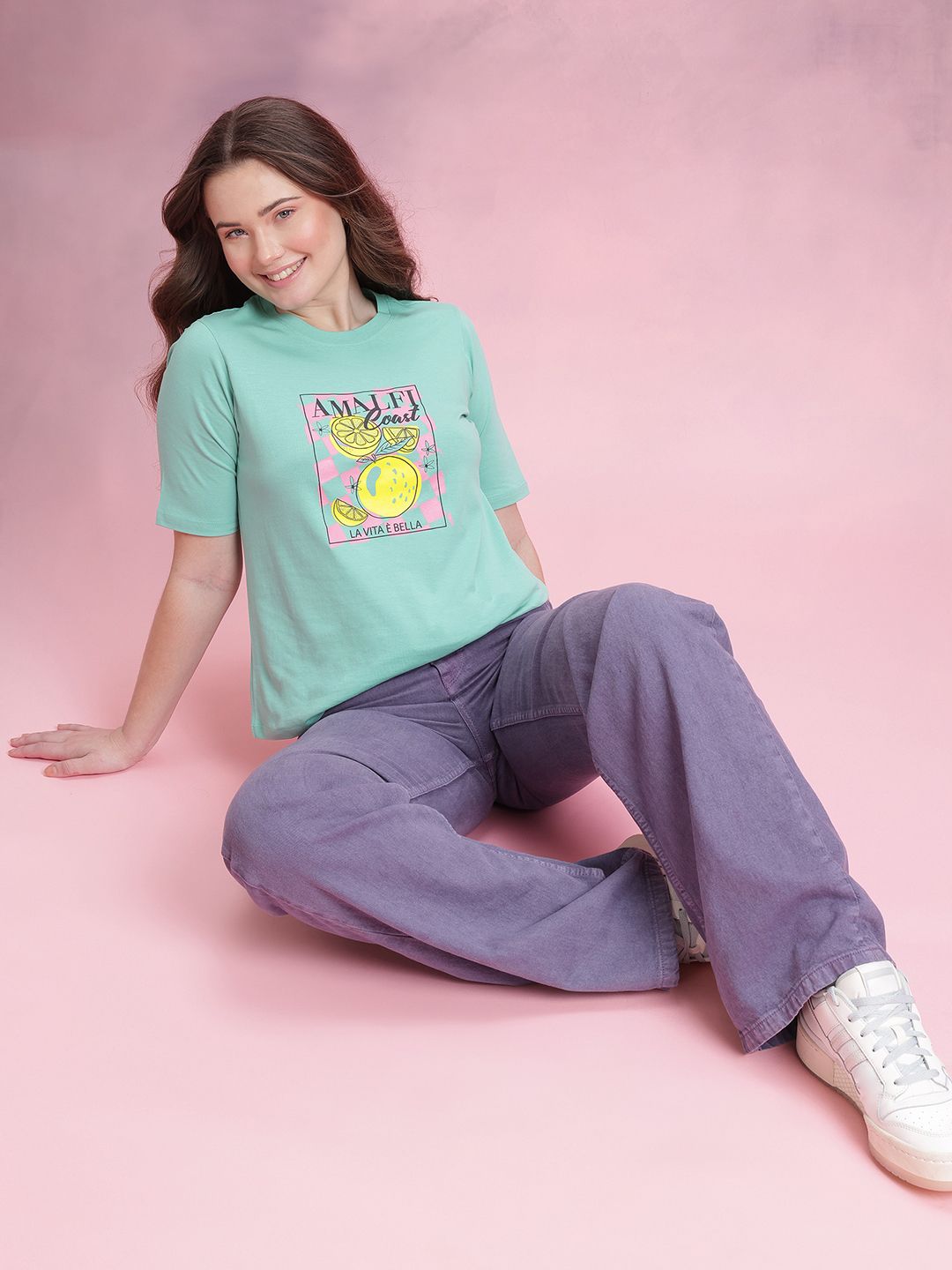 DressBerry Graphic Printed Pure Cotton T-shirt