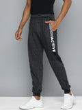 HRX by Hrithik Roshan Men Charcoal Black Solid Joggers