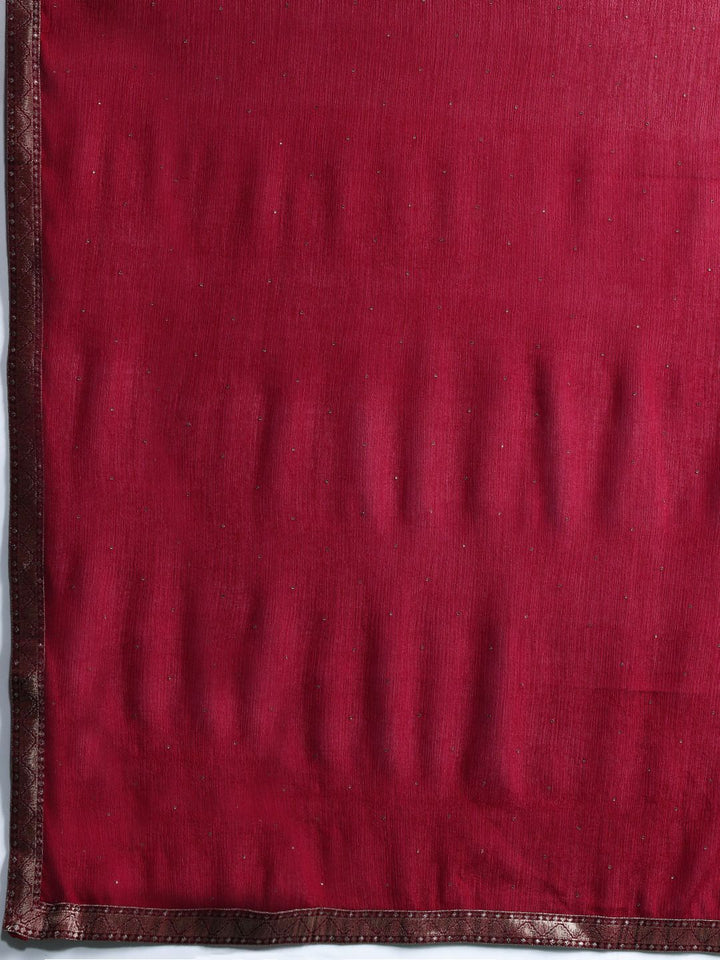 Indo Era Embroidered Jacquard Zari Kurta With Trousers & Dupatta