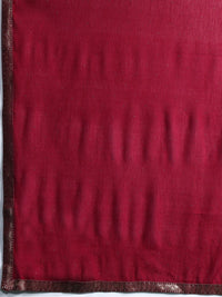 Indo Era Embroidered Jacquard Zari Kurta With Trousers & Dupatta