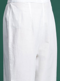 Indo Era Floral Printed Sequinned Pure Cotton Kurta With Trousers & Dupatta