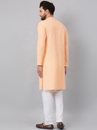 See Designs Men Peach-Coloured Kurta