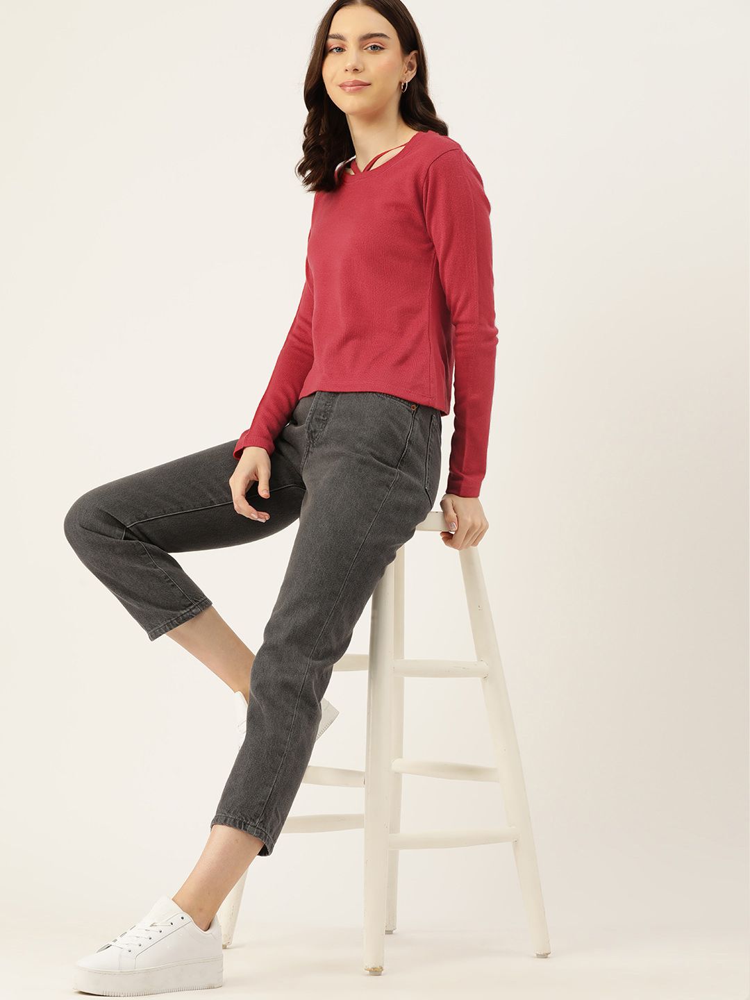 DressBerry Pure Acrylic Cut-Out Detail Pullover