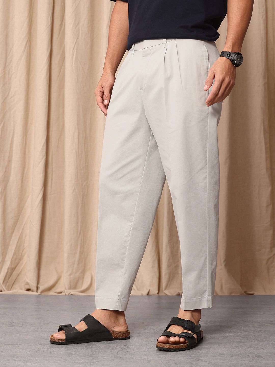 Mr Bowerbird Men Oversized Fit Pleated Korean Pants