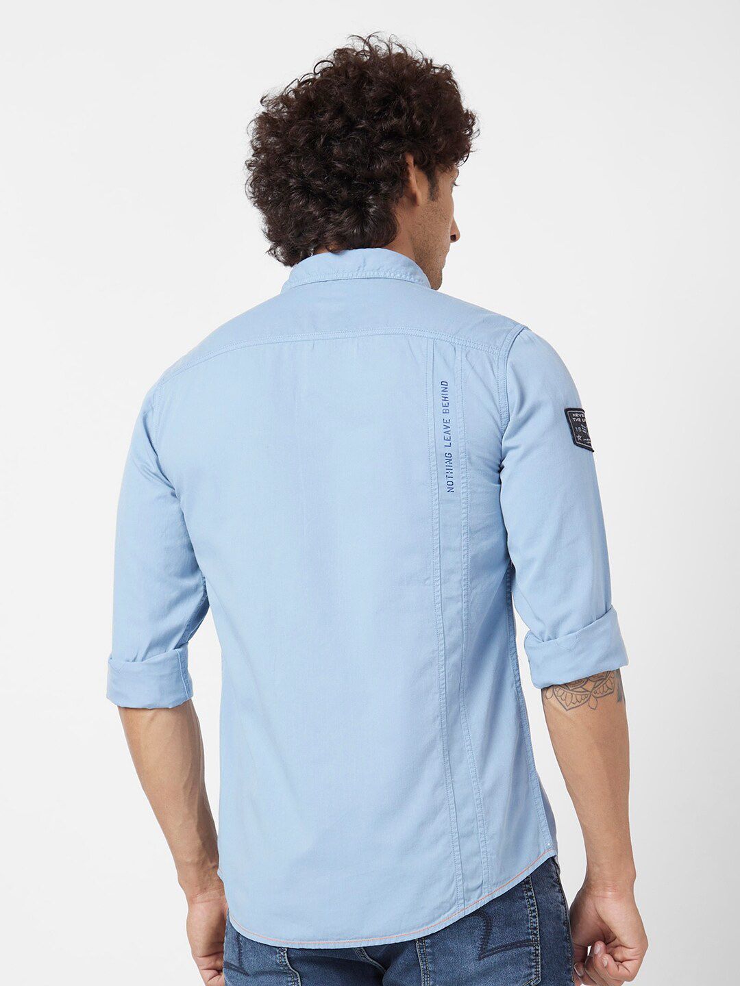 SPYKAR Cotton Linen Classic Opaque Casual Shirt