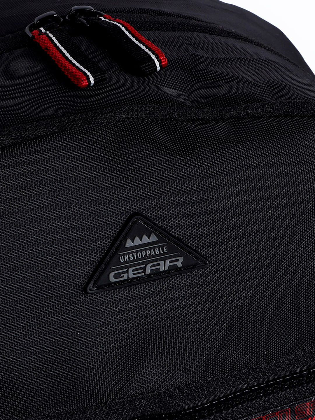 Gear Unisex Black & Red Graphic Backpack