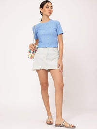DressBerry Urban Serenity Frayed Studded Top
