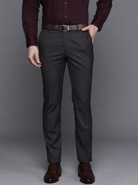 Raymond Men Striped Slim Fit Trousers