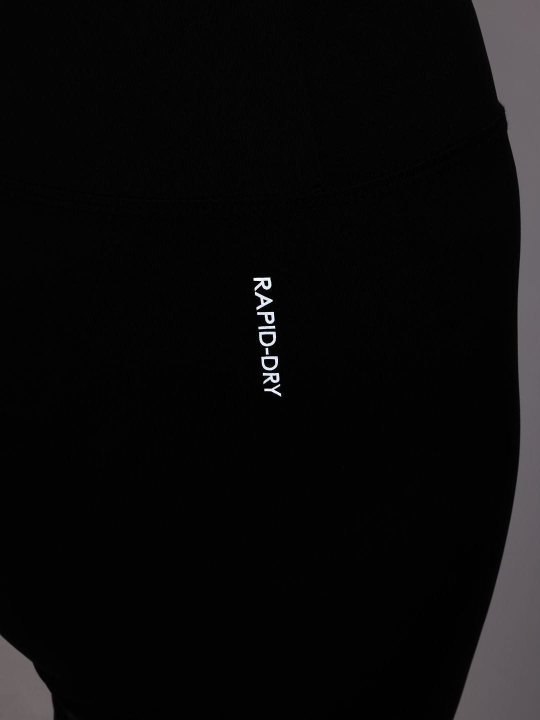 HRX by Hrithik Roshan Women Mid-Rise Cropped Rapid-Dry Training Tights with Side Stripes