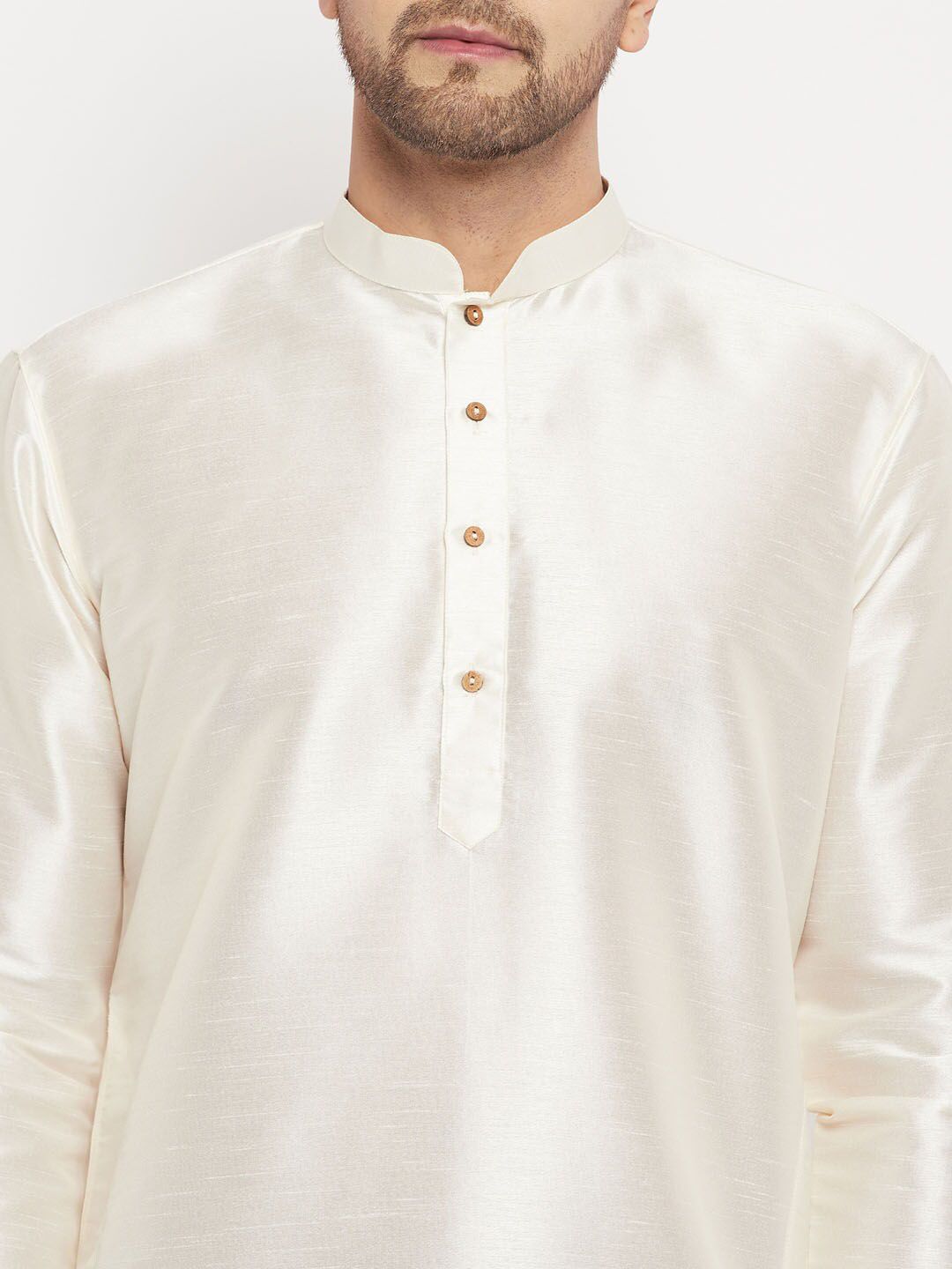 VASTRAMAY Mandarin Collar Straight Kurta