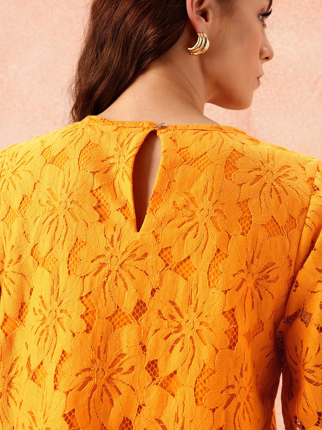 all about you Lace Puff Sleeve Top