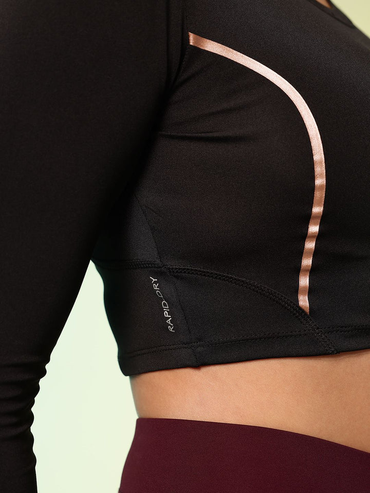 HRX by Hrithik Roshan Rapid Dry Active Goddess Training Crop T-shirt