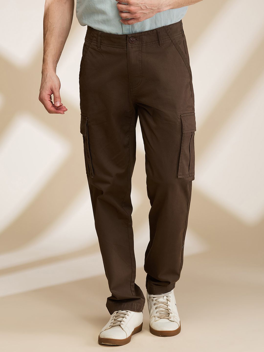 Being Human Men Relaxed Fit Cargos Trousers