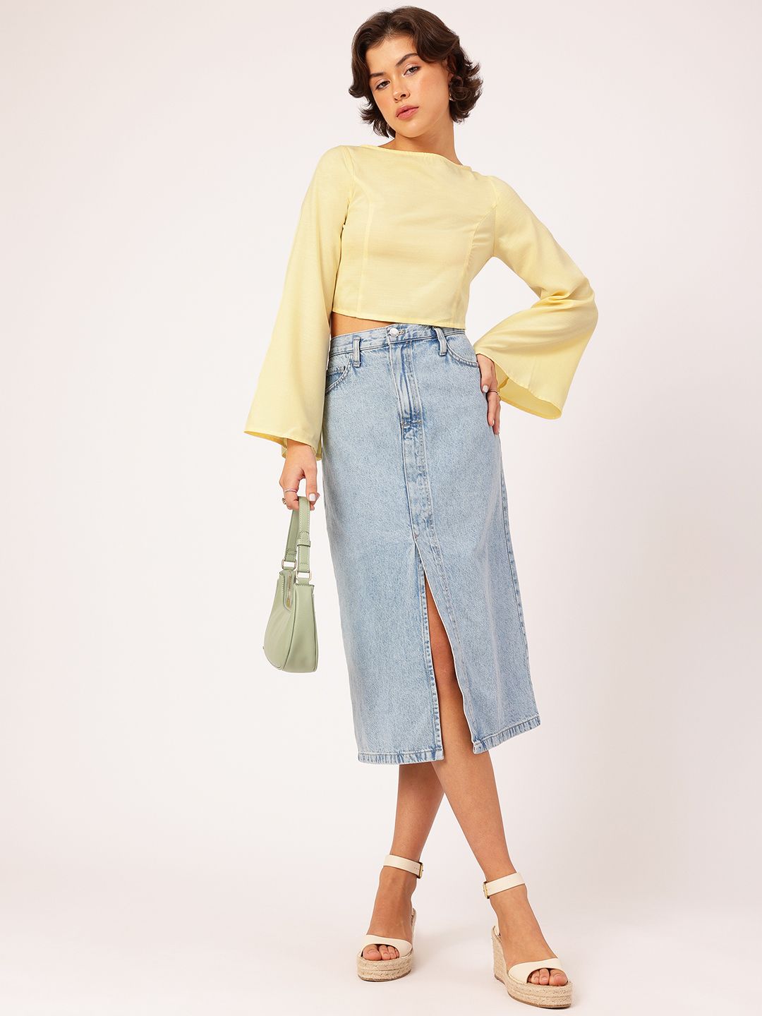 DressBerry Pastel Play Tie-Up Open Back Top