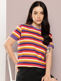 Dillinger Women Short Sleeve Regular Yarn Dyed Tshirt