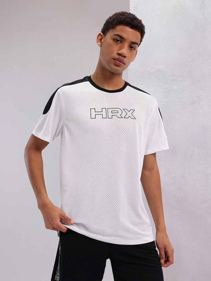 HRX by Hrithik Roshan Men Brand Logo Printed Rapid-Dry Training T-shirt