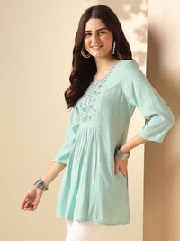 Anouk Embroidered Round Neck A-line Top