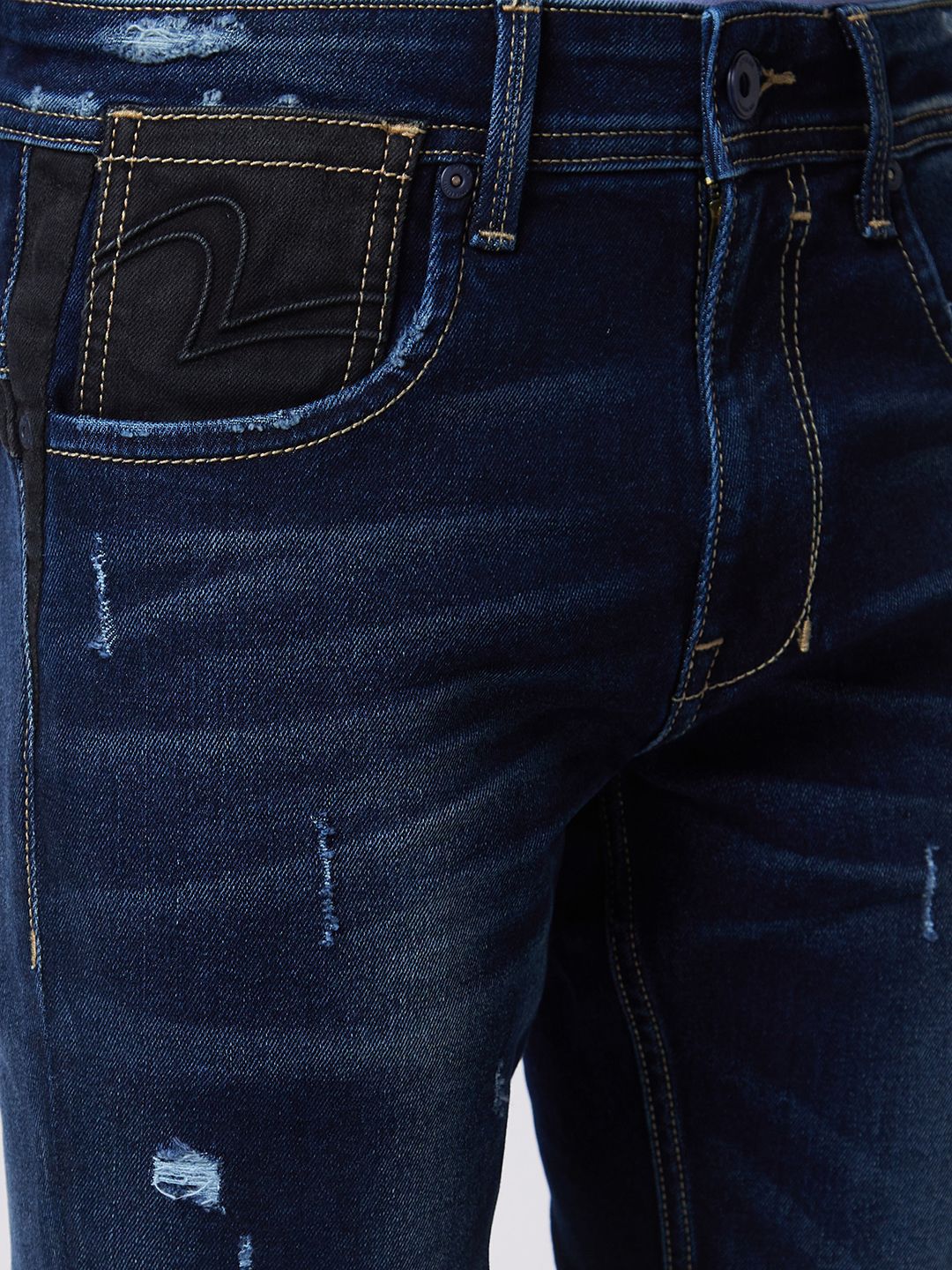 SPYKAR Men Bootcut Mildly Distressed Heavy Fade Jeans