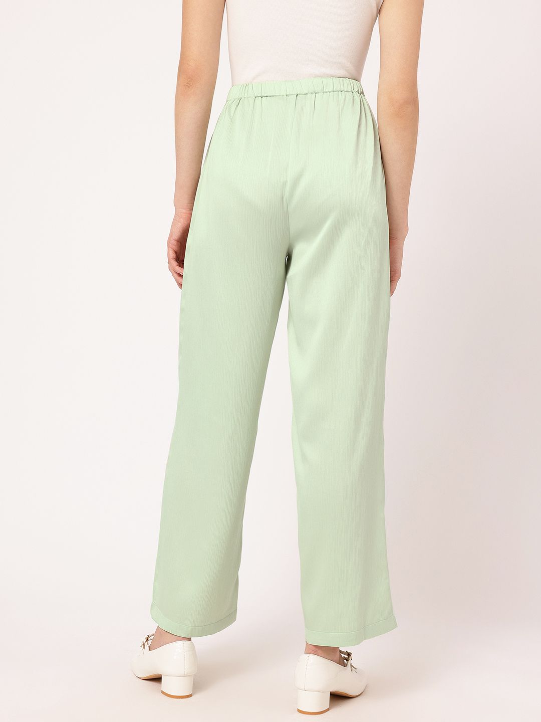DressBerry Women Tender Touch Textured Trousers
