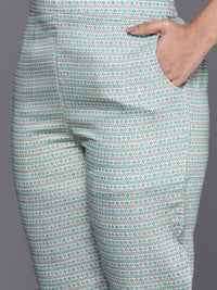 Libas Ethnic Motifs Printed Regular Sequinned Kurta with Palazzos & Dupatta