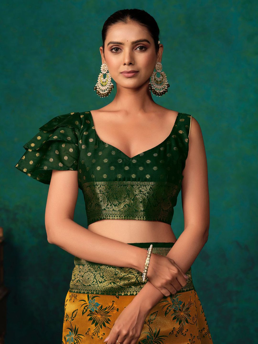 KALINI Woven Design Zari Paithani Saree