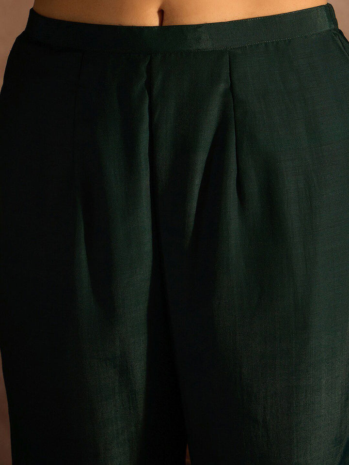 Indo Era Ethnic Motifs Embroidered Regular Thread Work Straight Kurta Set