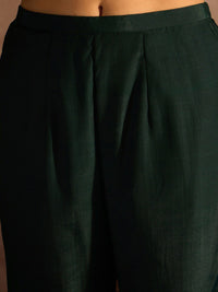 Indo Era Ethnic Motifs Embroidered Regular Thread Work Straight Kurta Set