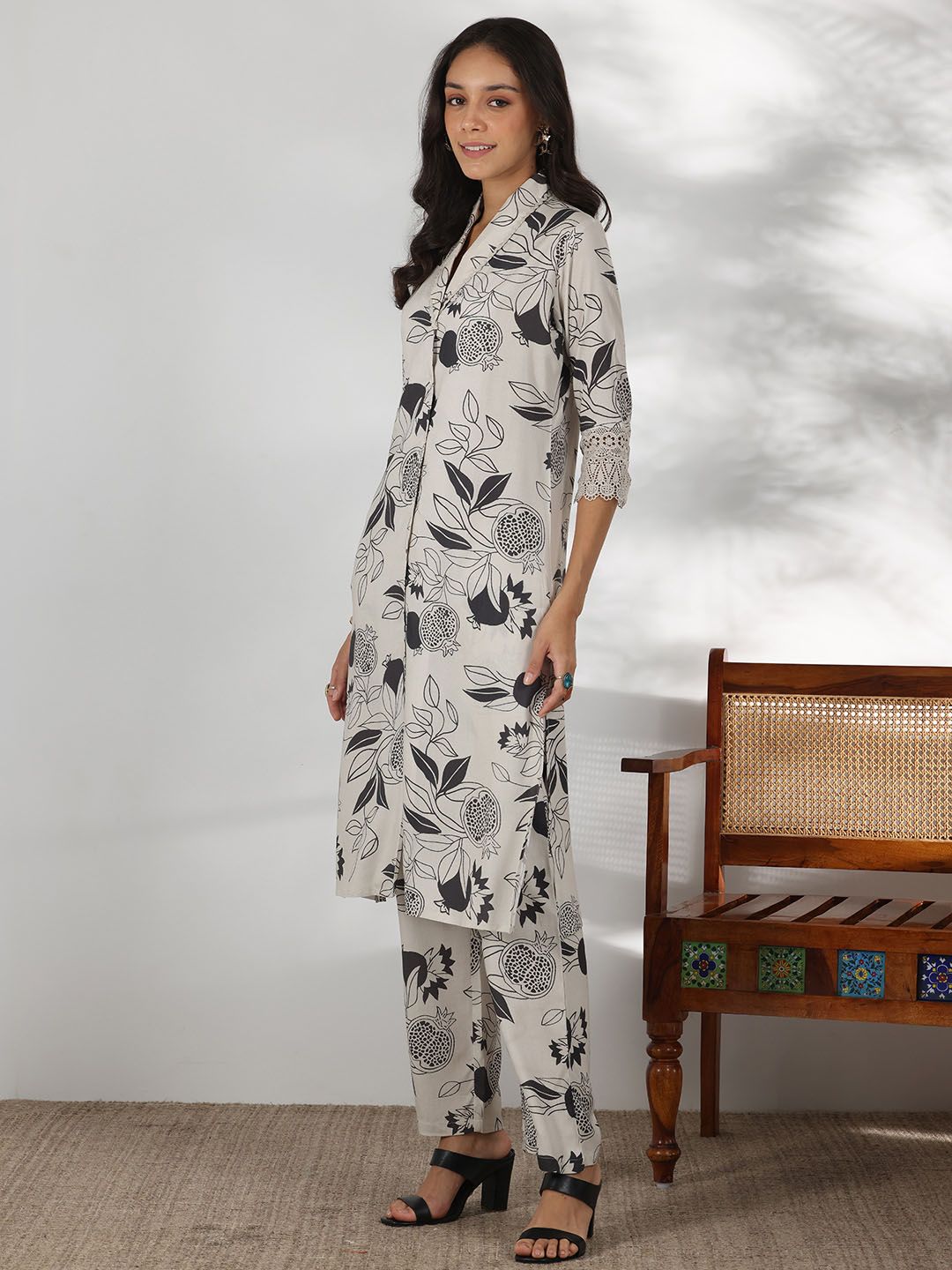 Libas Floral Printed Tunic With Trouser