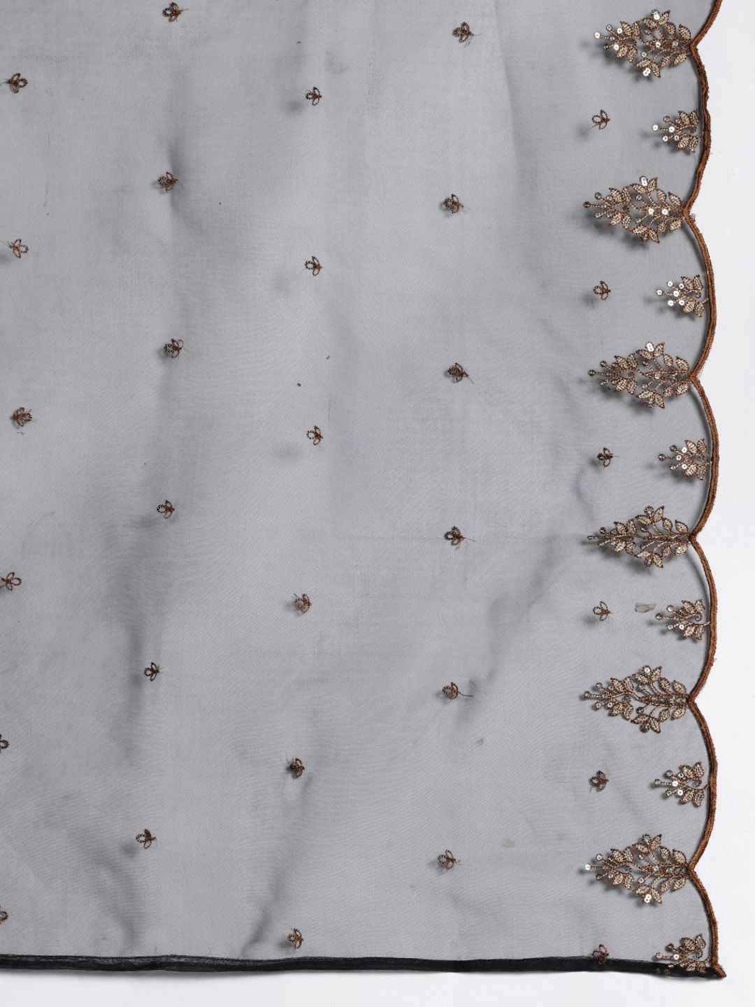 Indo Era Ethnic Motifs Embroidered Zari Liva Kurta with Trousers & With Dupatta