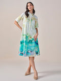 AND Tie and Dye Print Shirt Dress