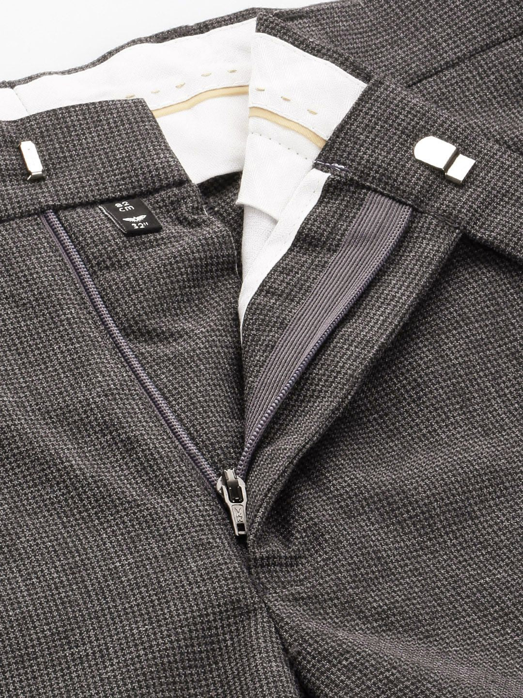 Park Avenue Men Mid-Rise Textured Smart Trousers