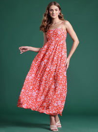 DressBerry Floral Print A-Line Maxi Dress