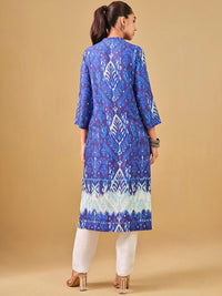 Global Desi Printed Pleated Straight Kurta