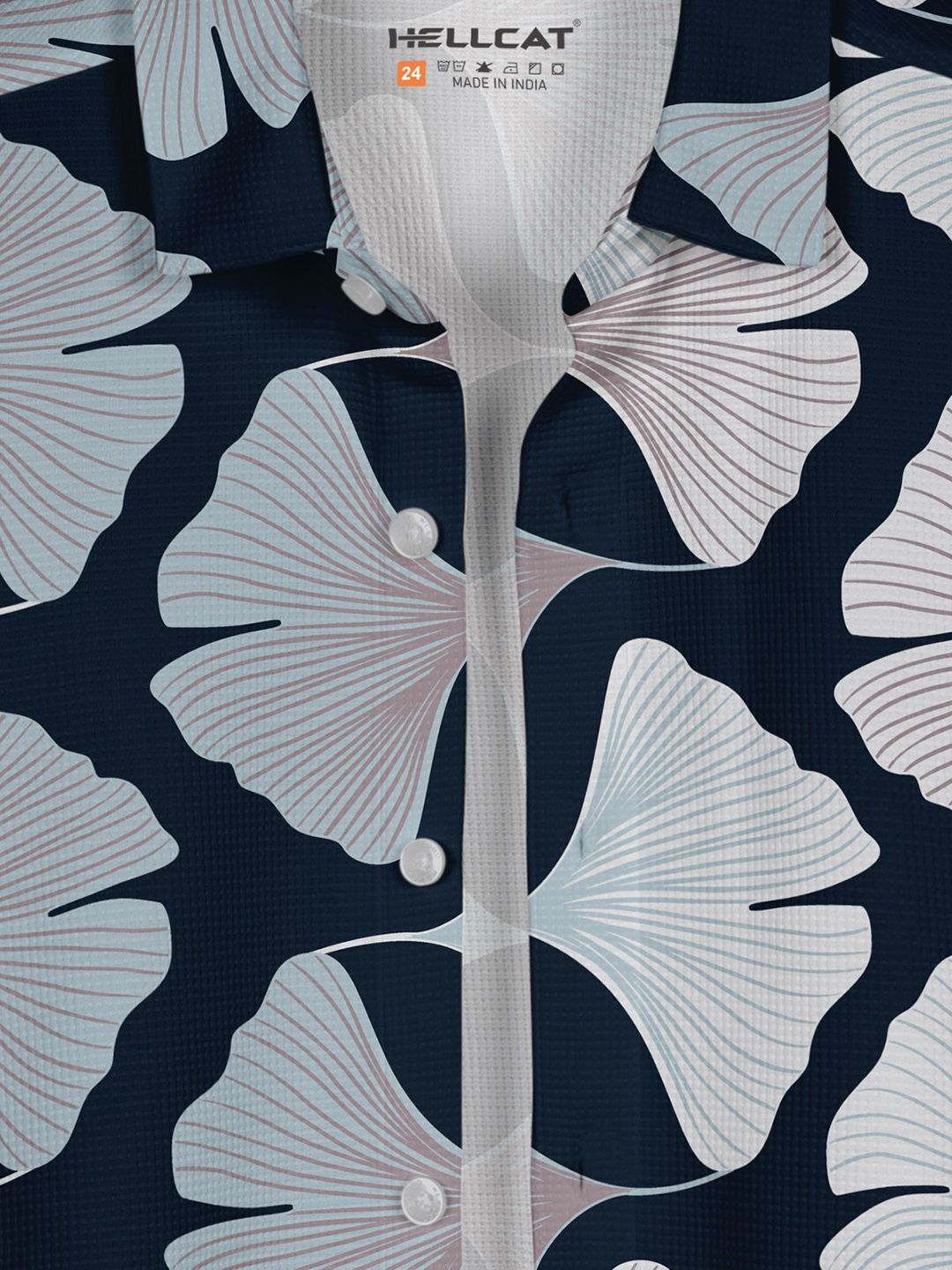 Pek Lelaki HELLCAT 2 Baju Kasual Bercetak Legap Kapas