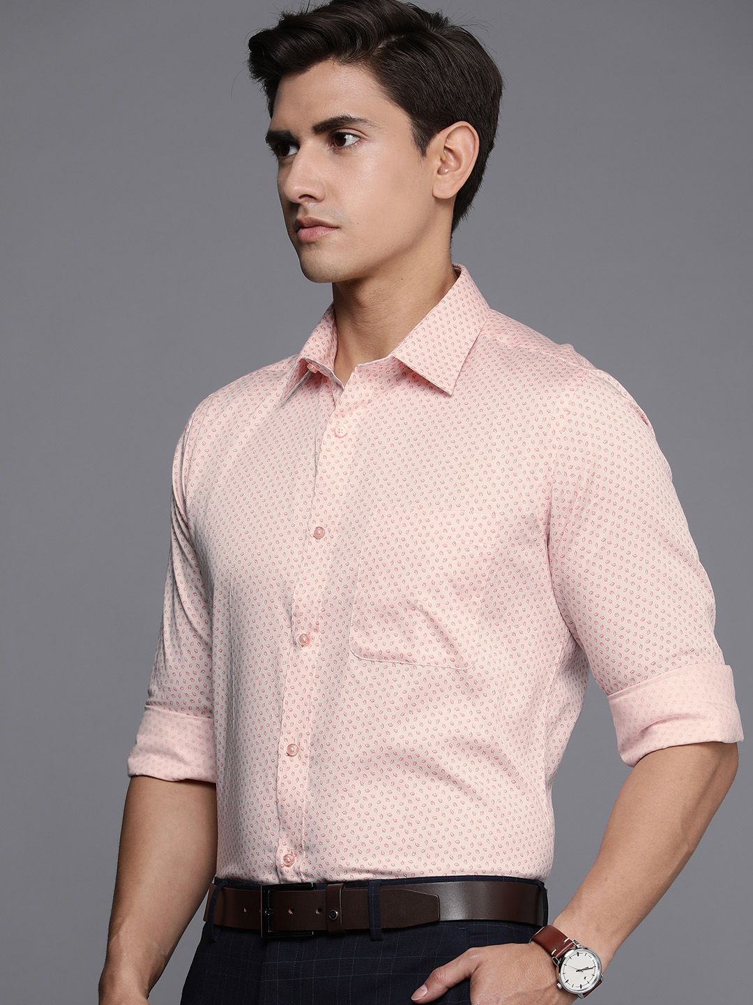 Raymond Slim Fit Tropical Printed Formal Shirt