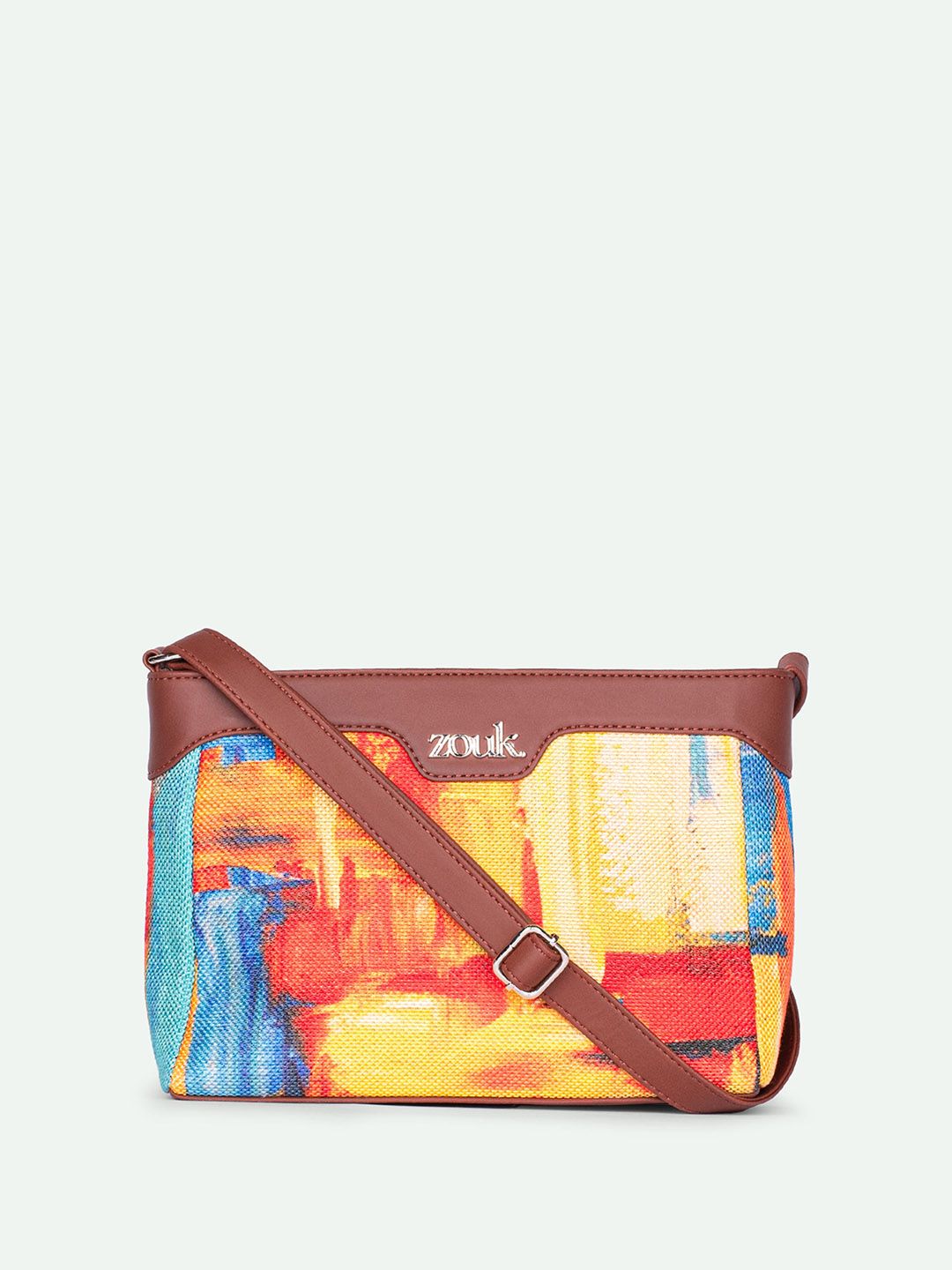 ZOUK Abstract Amaze Harmony Printed Structured Sling Bag