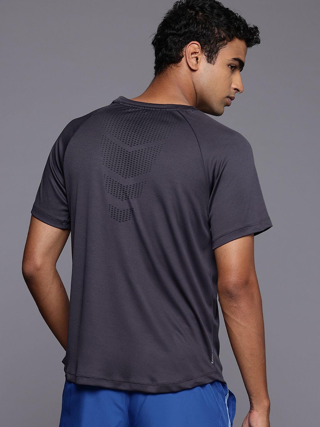 HRX by Hrithik Roshan Brand Logo Printed Rapid-Dry Training or Gym Sports T-shirt